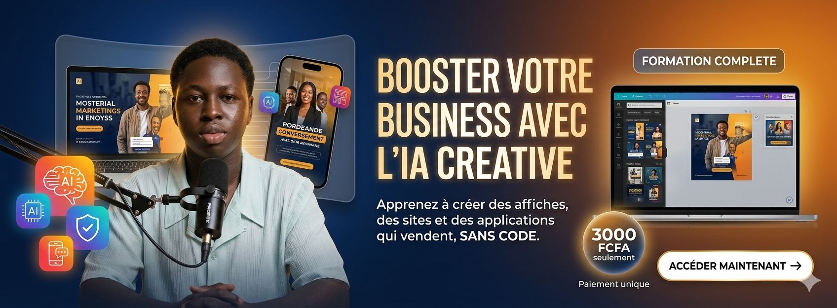 Pack IA Complet: Créez Affiches, Sites, Avatars et Vidéos Comme un Pro