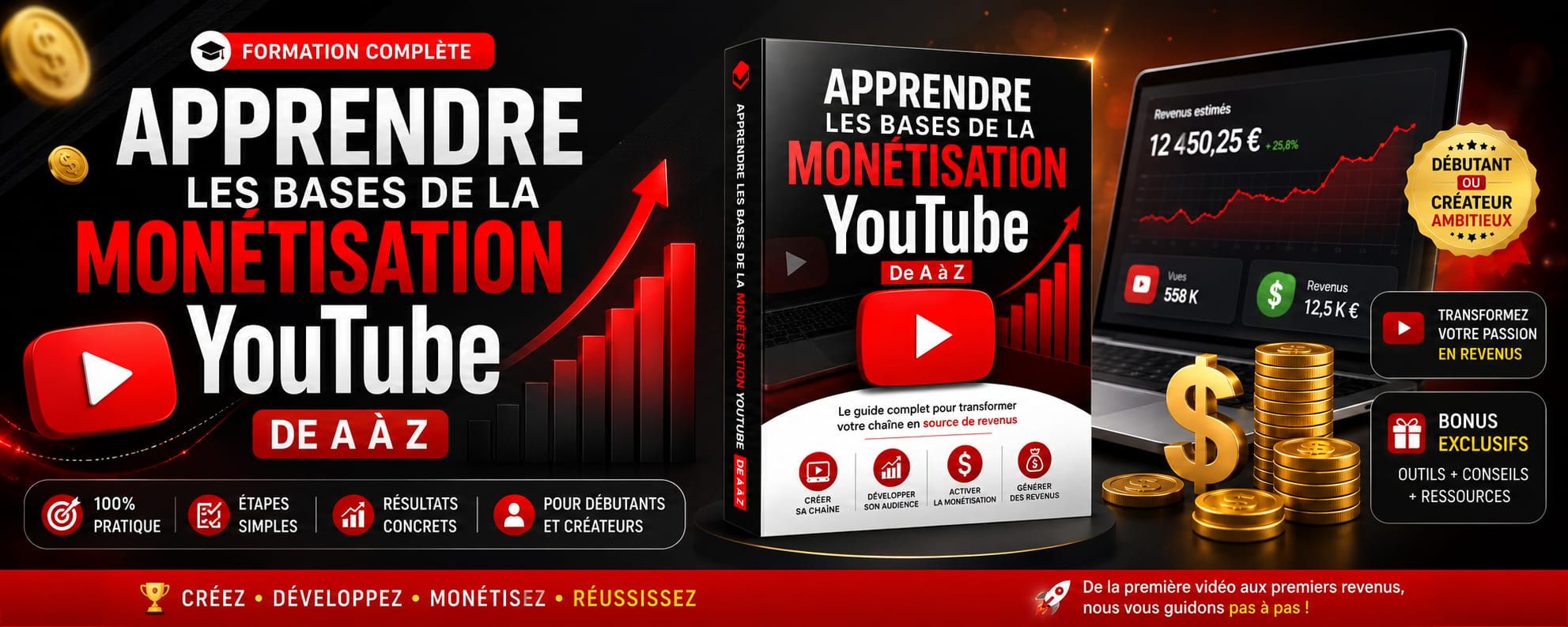 Monétisation YouTube de A à Z - Passe de 0 à une chaîne prête à être monétisée en 90 jours