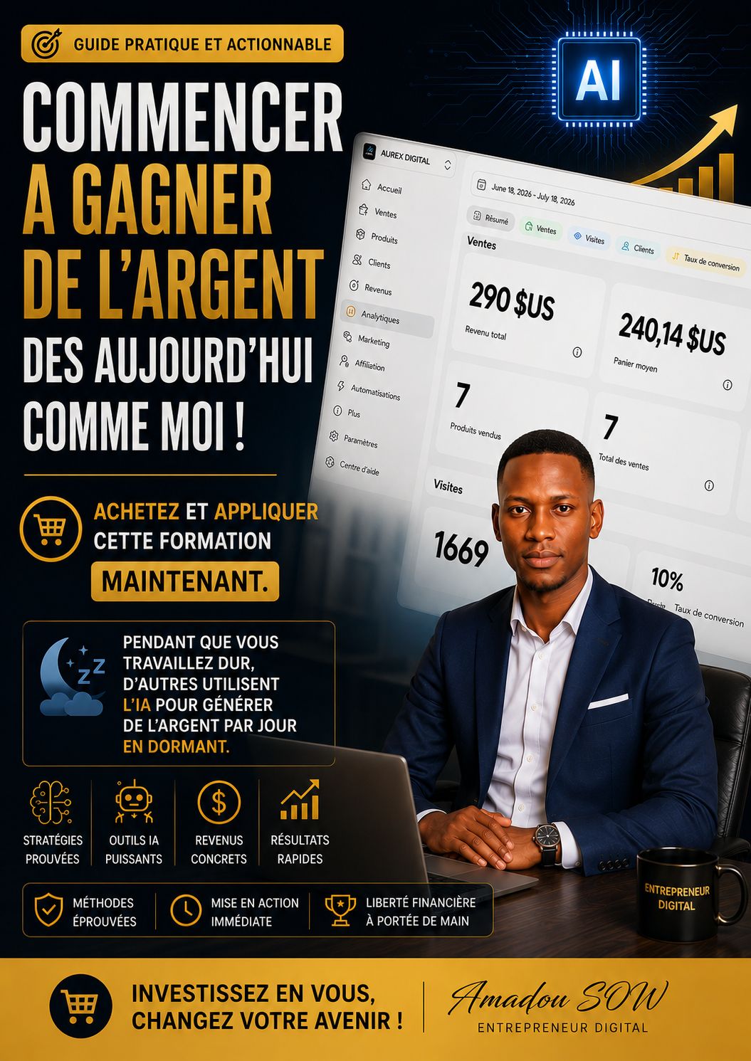 Pendant que vous travaillez dur, d'autres utilisent l'IA pour générer de l'argent par jour.