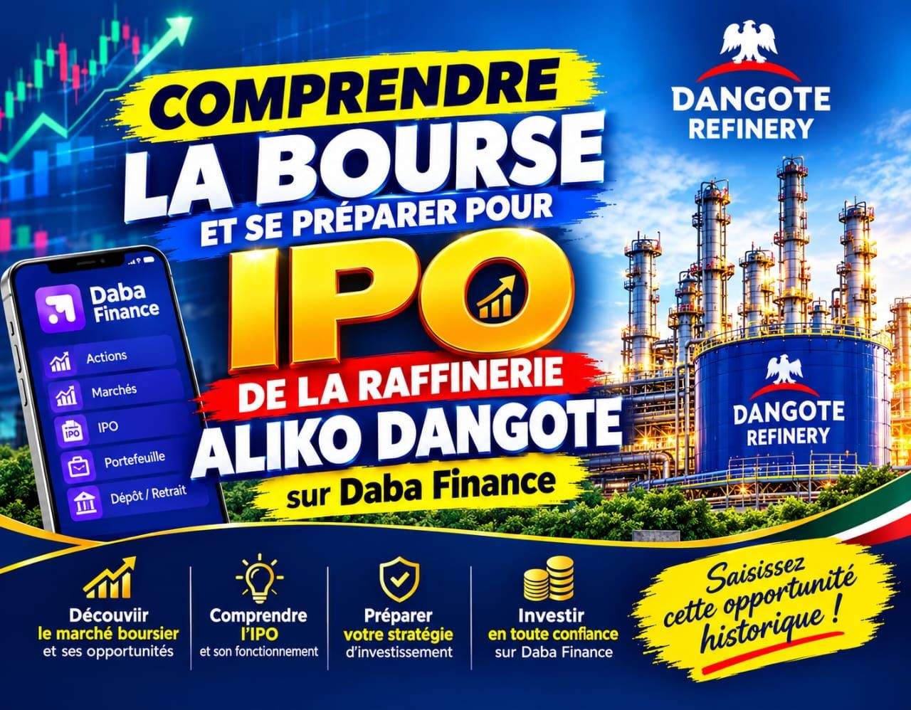 comprendre la Bourse et se préparer a l' IPO de la Raffinerie de Aliko Dangote sur Daba Finance