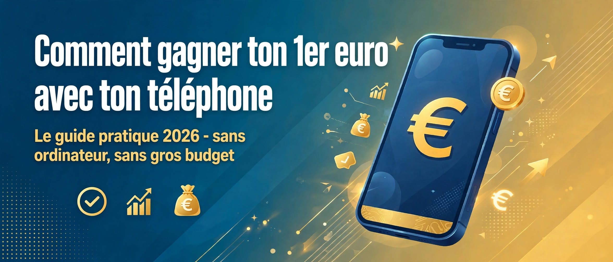 Comment gagner ton 1er euro avec ton téléphone