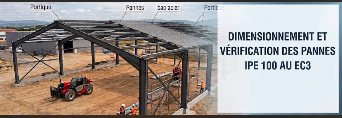 Dimensionnement et justification des pannes sur 2 appuis aux ELS et ELU (EC3)