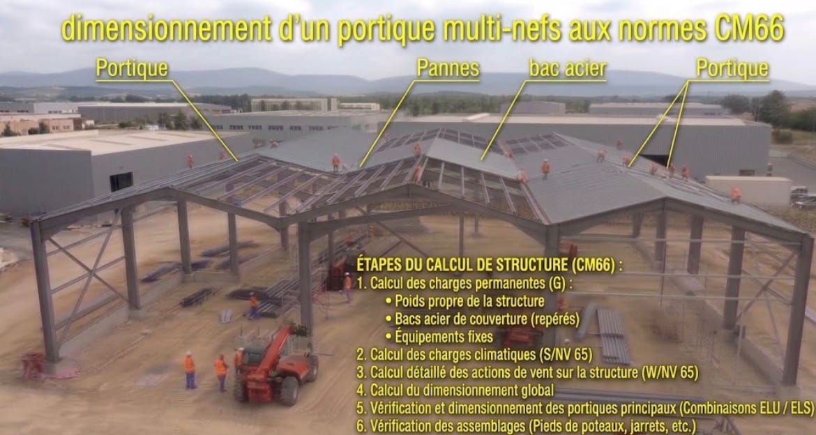 Note de calcul dun bâtiment de type portique a plusieurs Nef