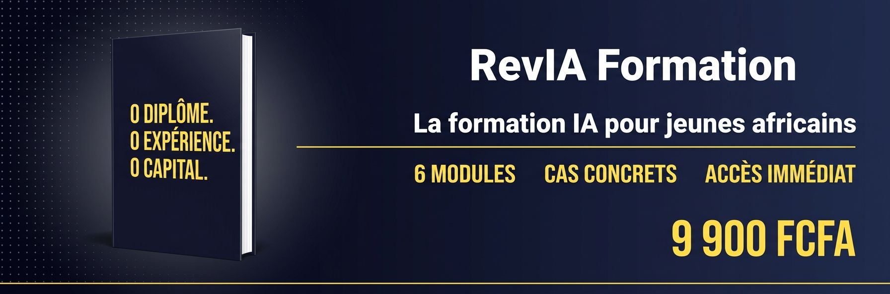 0 Diplôme. 0 Expérience. 0 Capital.