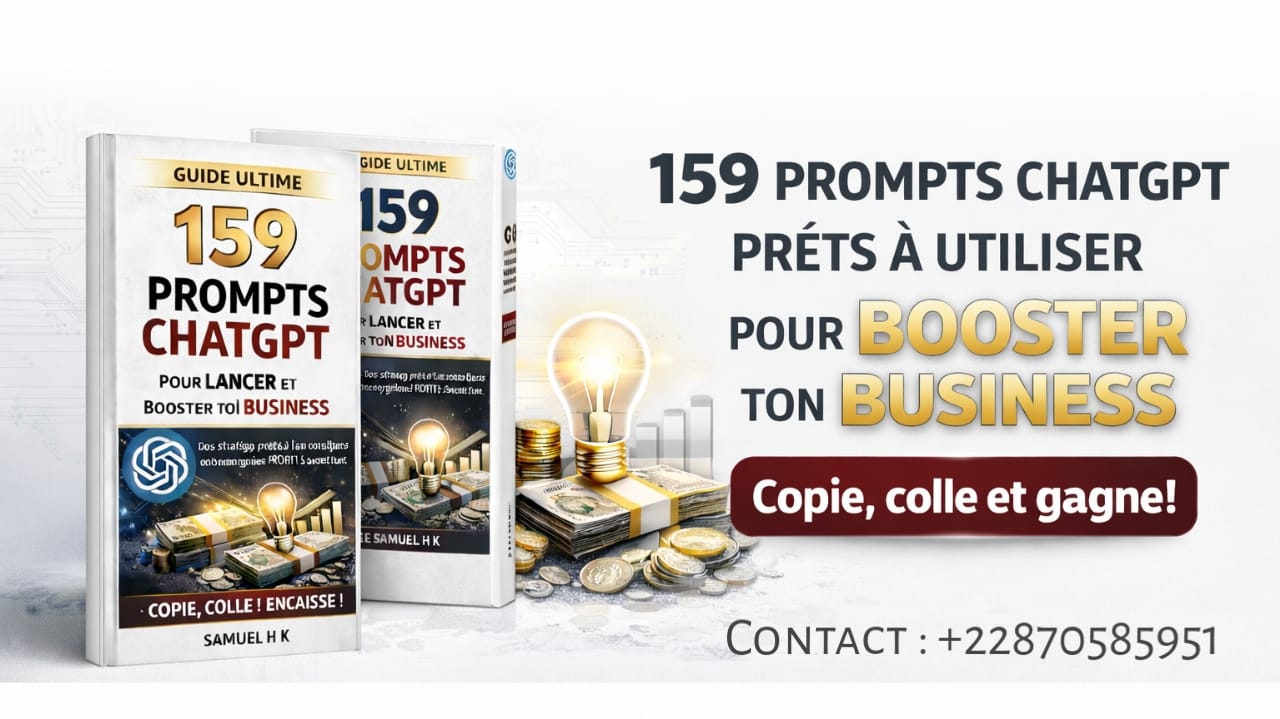 159 PROMPTS CHATGPT POUR LANCER ET BOOSTER TON BUSINESS
