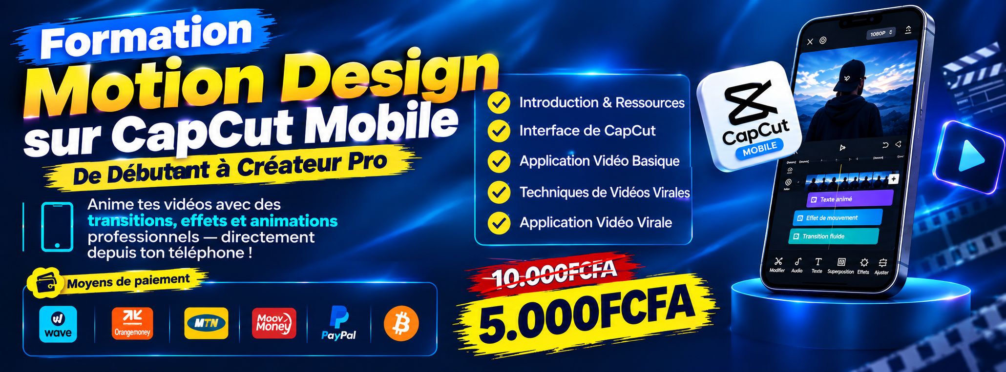 Formation en Motion Design sur CapCut Mobile — De Débutant à Créateur Pro