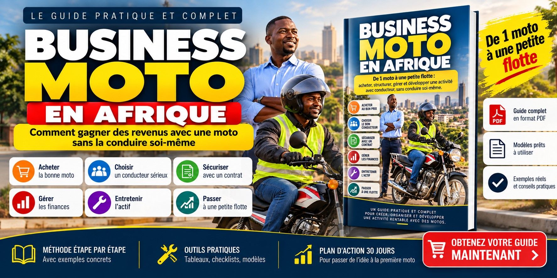 1 MOTO → 1 REVENU : Comment lancer un business de moto avec conducteur en Afrique