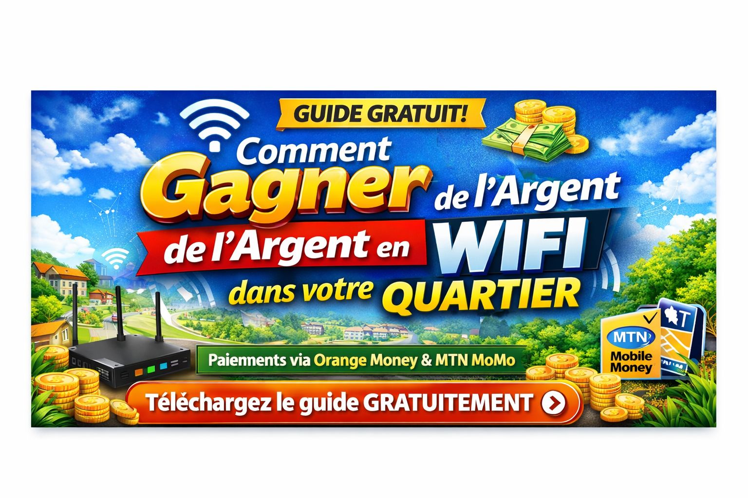 Comment lancer une WiFi Zone rentable dans votre quartier (avec paiement Orange Money & MTN MoMo)