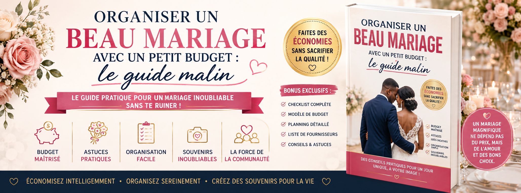 Organiser un beau mariage avec un petit budget : le guide malin"
