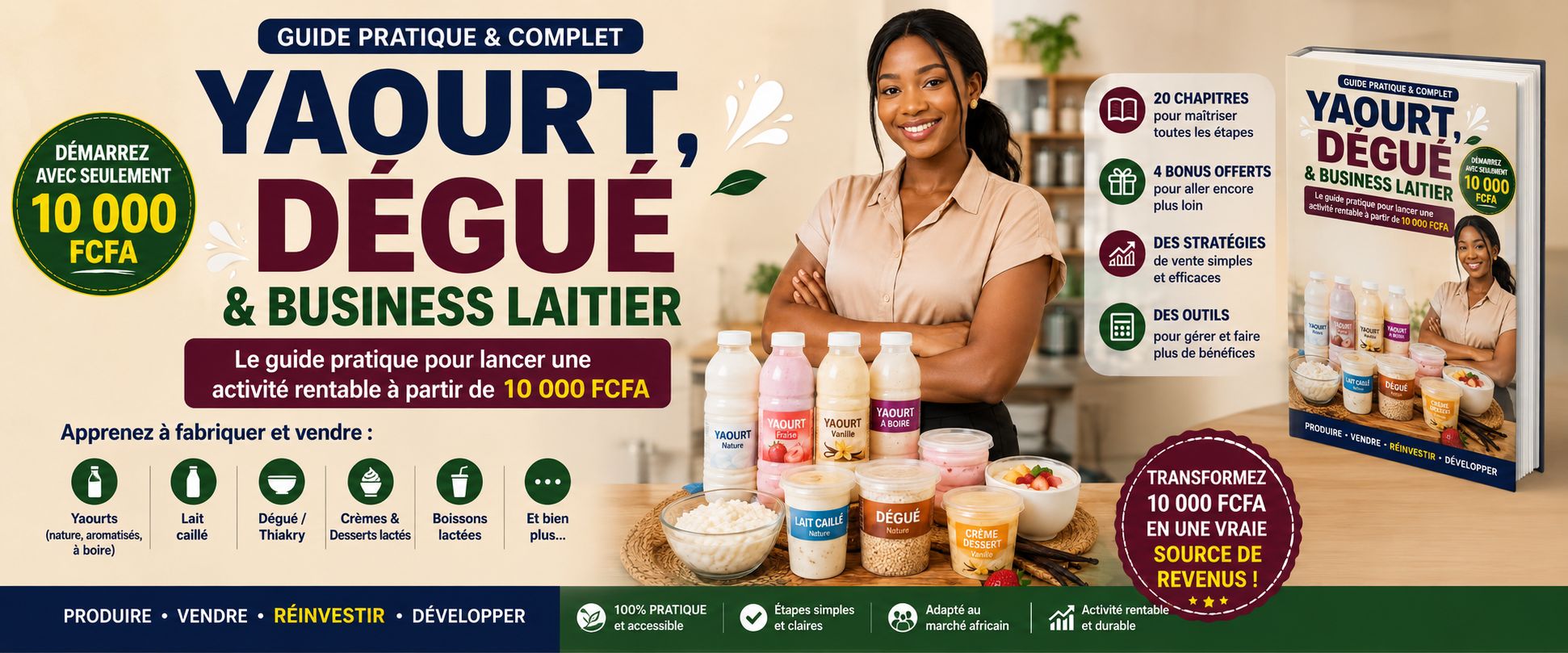 Business Yaourt & Dégué : Démarrer et Réussir dès 10 000 FCFA