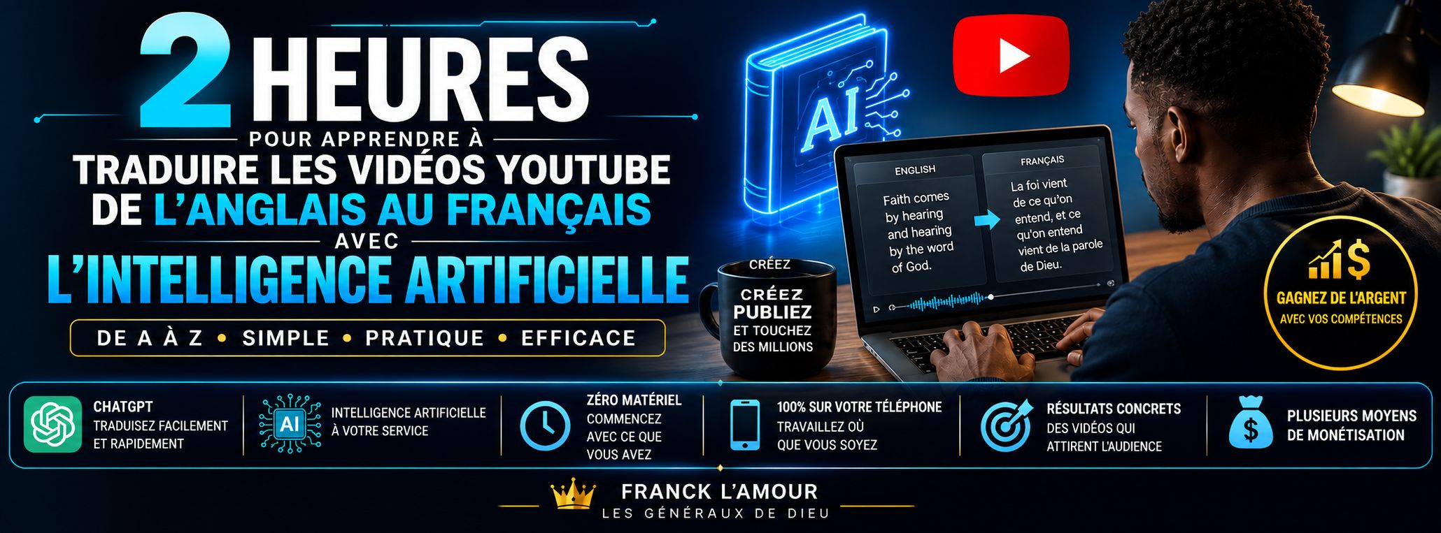 Comment traduire des vidéos YouTube de l’anglais vers le français avec l’intelligence artificielle