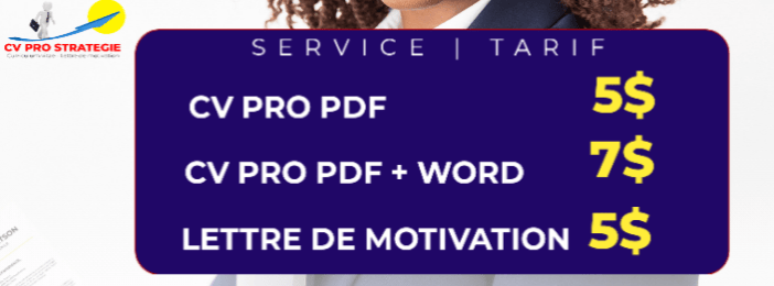 CV PRO + Lettre de motivation