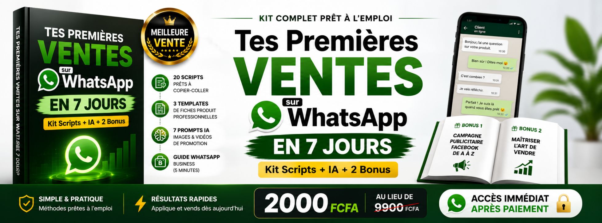 🚀 Vends Plus sur WhatsApp et Facebook Dès Aujourd'hui — Sans Site Web, Sans Expérience