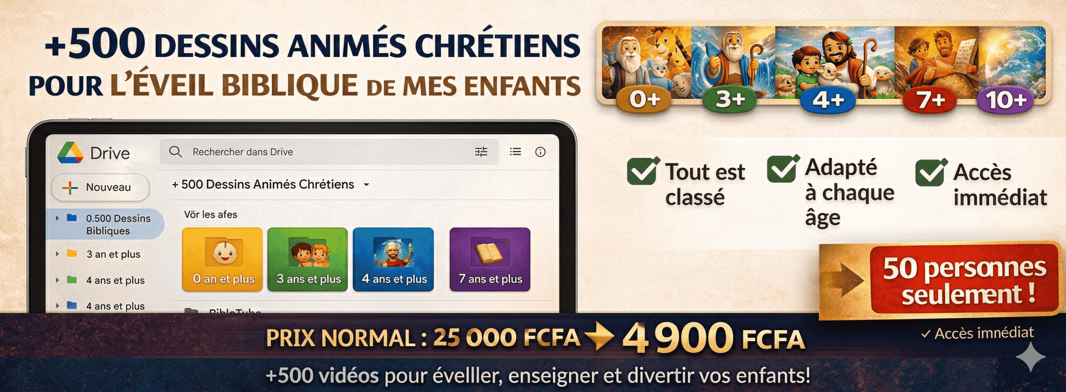 +500 DESSINS ANIMÉS CHRÉTIENS POUR L'ÉVEIL BIBLIQUE DE MES ENFANTS
