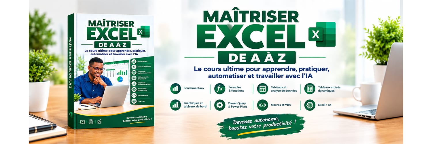 MAÎTRISER EXCEL DE A À Z - Le cours ultime pour apprendre, automatiser et travailler avec l’IA