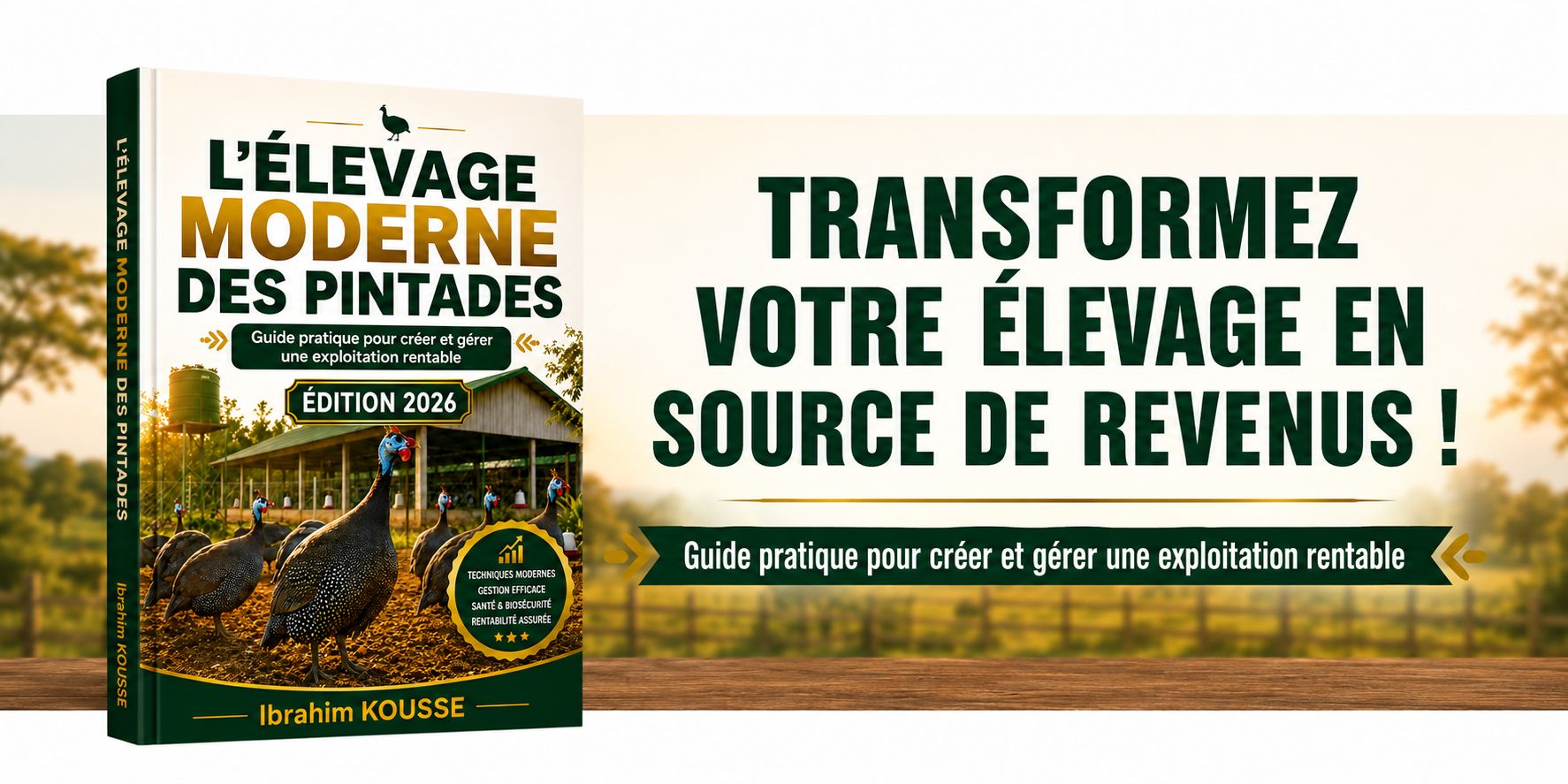 ELEVAGE MODERNE DES PINTADES - APPRENEZ A CREER UN ELEVAGE RENTABLE DE PINTADES MEME SI VOUS DEBUTEZ