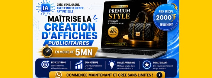 MAÎTRISE LA CREATION D'AFFICHES PUBLICITAIRES EN MOINS DE 5MN