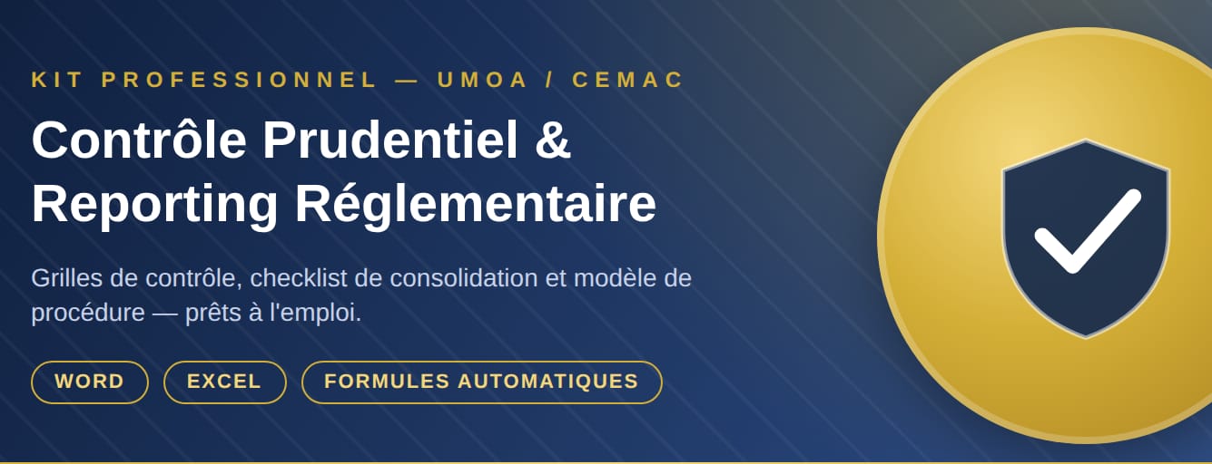 KIT CONTROLE PRUDENTIEL REPORTING REGLEMENTAIRE: Modèles Word + Excel