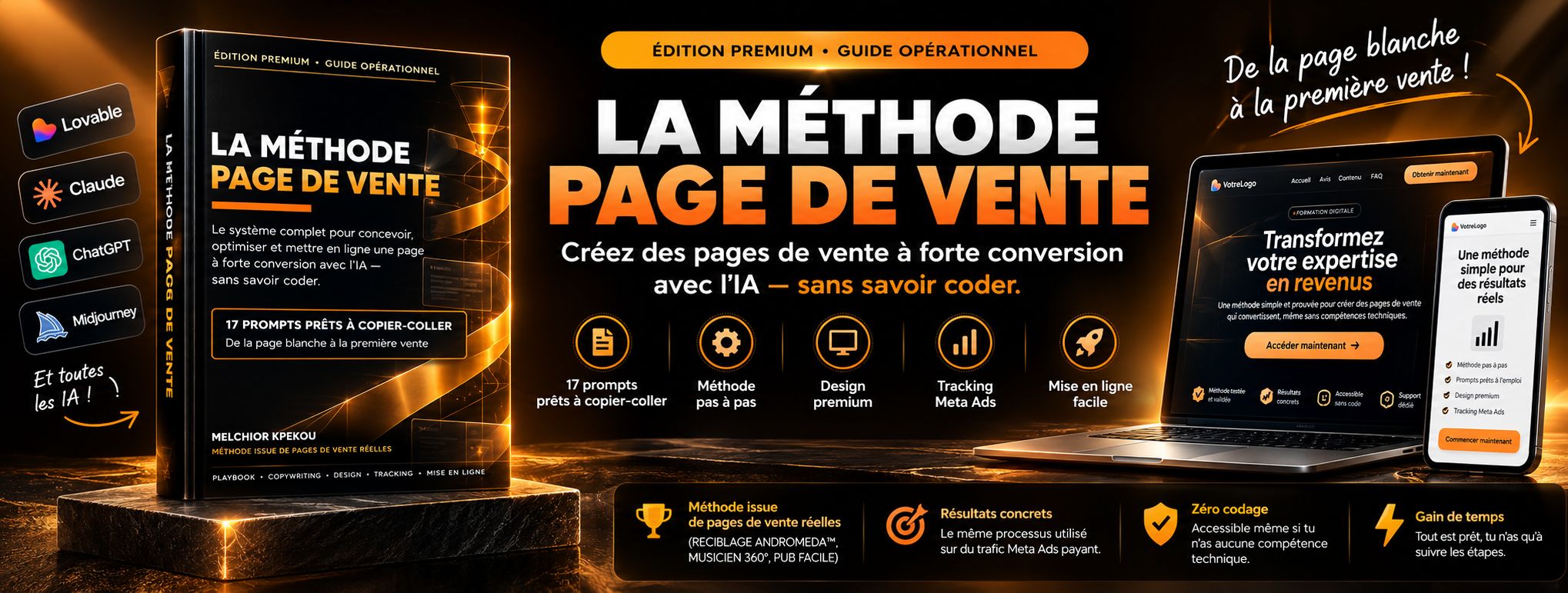 PAGE DE VENTE PREMIUM AVEC L'IA