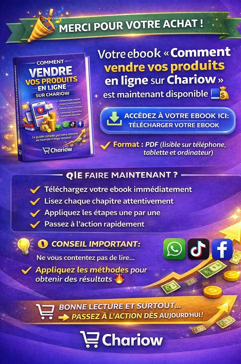 Vendre vos produits sur chariow