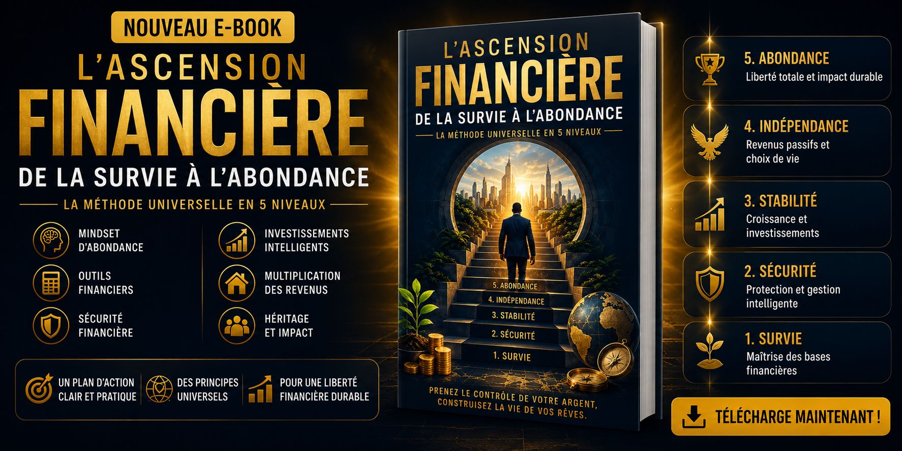LES 5 NIVEAUX D'ARGENT ( DE LA SURVIE A L'ABONDANCE FINANCIERE)