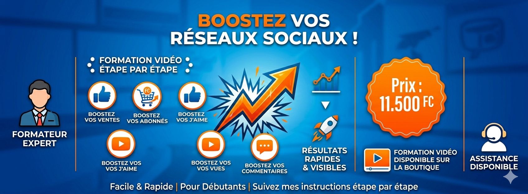 Boostage vente et abonnés