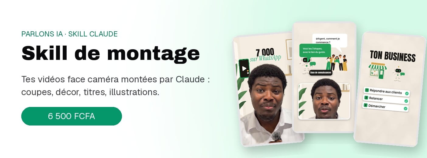 Skill de montage : tes vidéos face caméra montées par Claude