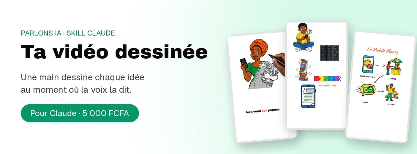 Skill Vidéo Dessinée : une main qui dessine tes idées, faite avec Claude