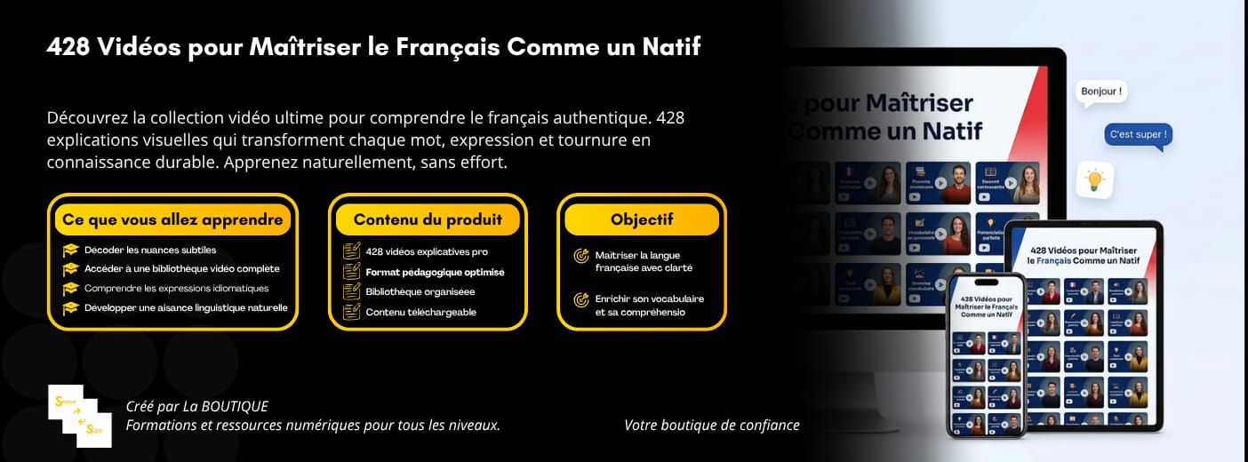428 Vidéos pour Maîtriser le Français Comme un Natif