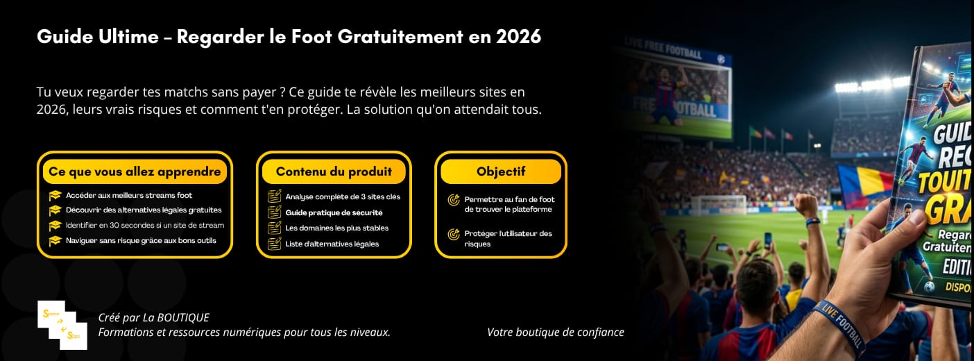 Le guide pour regarder tout le foot GRATUITEMENT en 2026 — Zéro arnaque, sources vérifiées