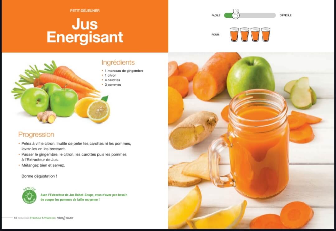 Guide pour des jus de fruits et légumes