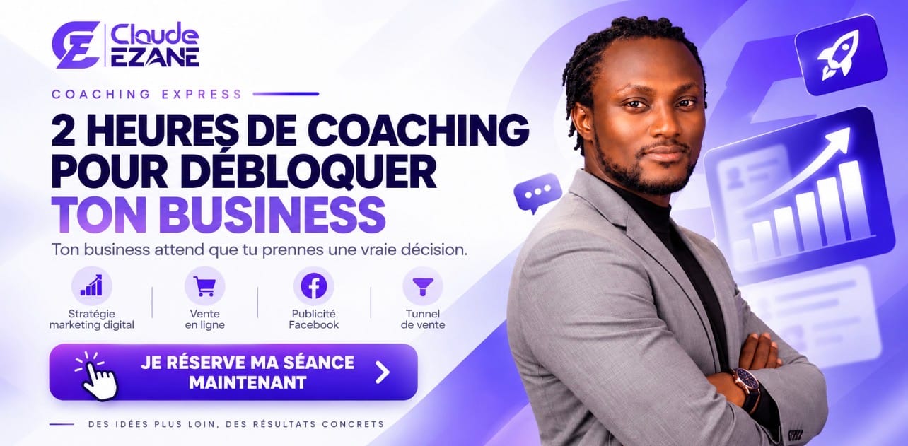 Top Coaching de 02 heures pour débloquer ton business aujourd'hui