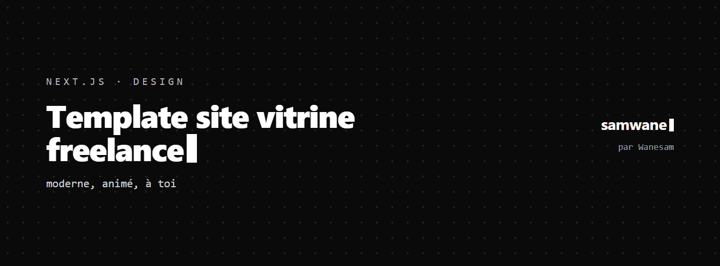Template site vitrine freelance