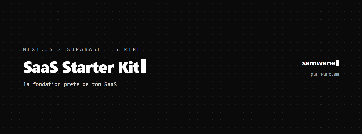 SaaS Starter Kit (Next.js, Supabase, Stripe)