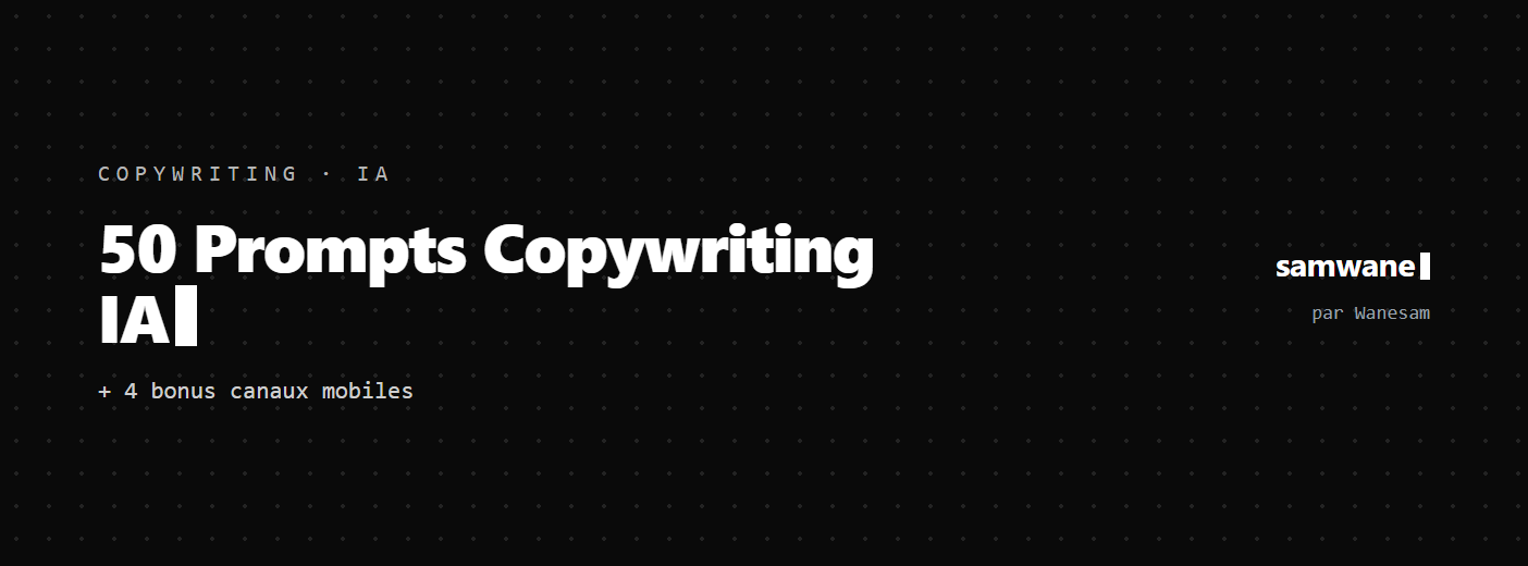 Pack 50 Prompts Copywriting IA