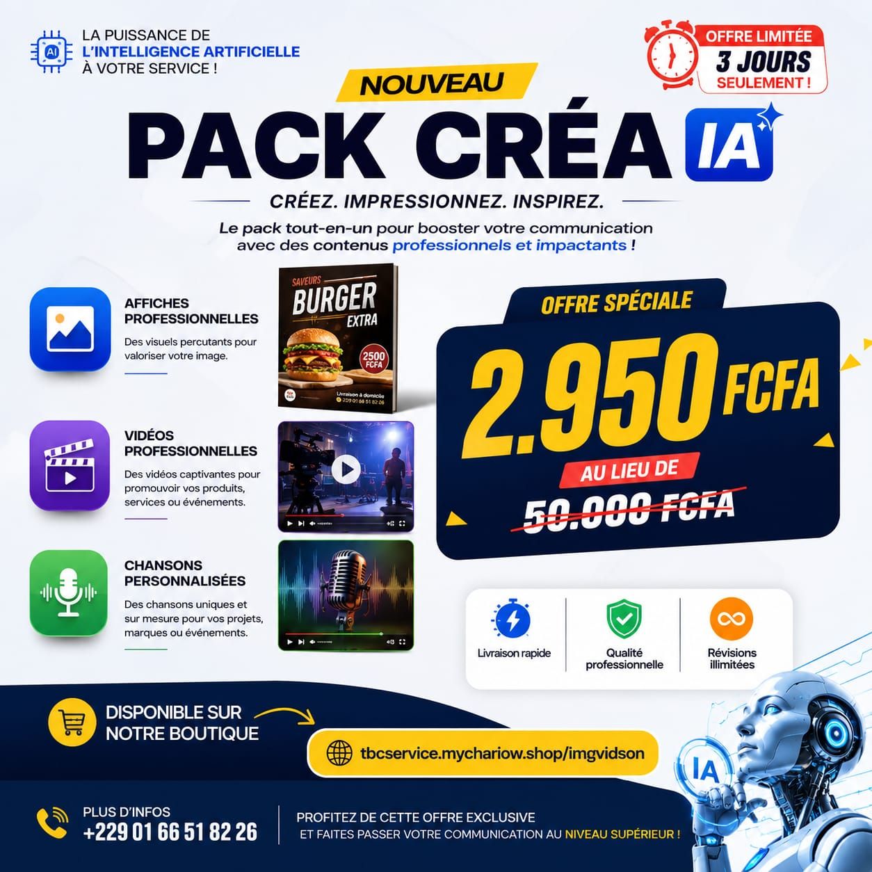 PACK CREA PROFESSIONNELLE IA