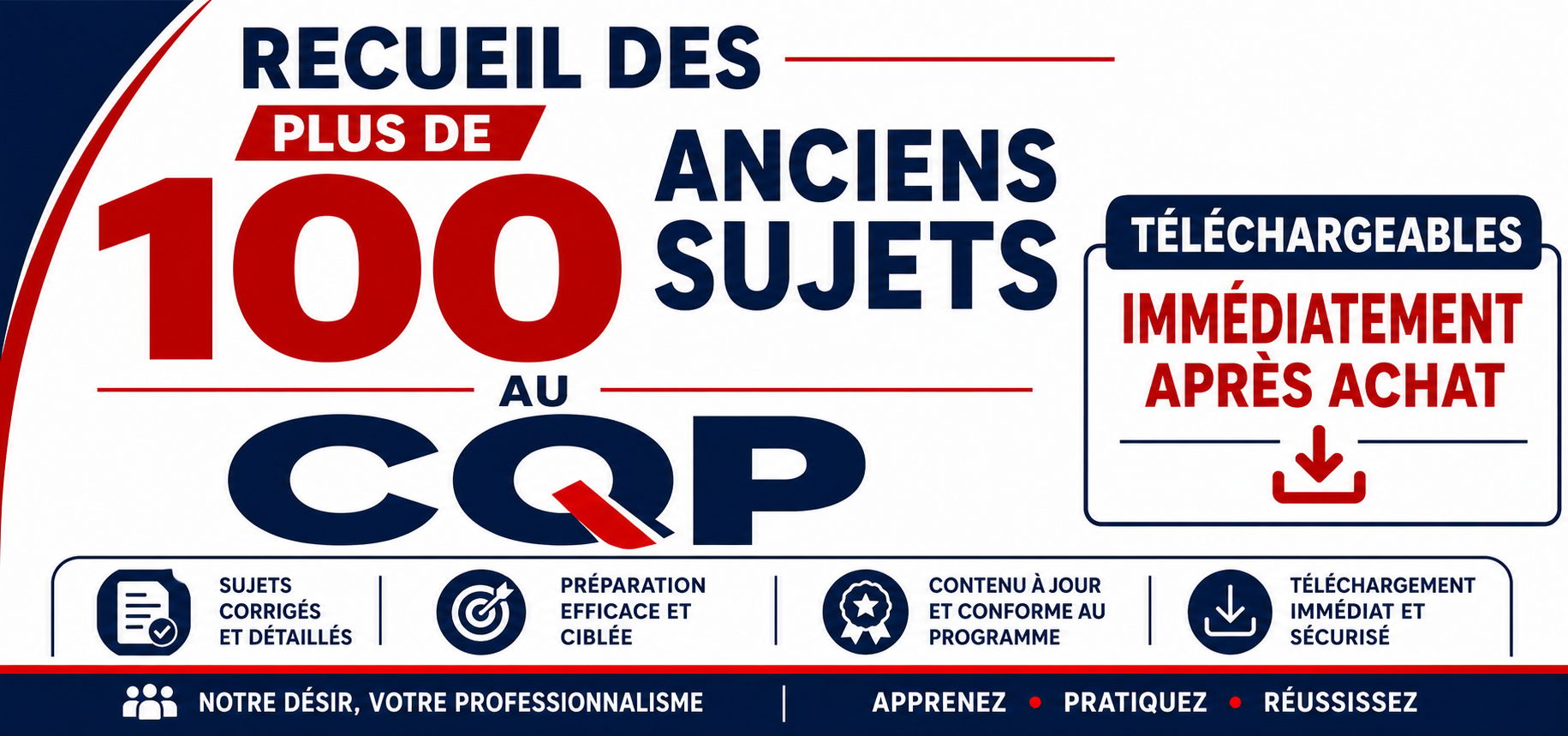 RECUEIL DES ANCIENS EPREUVES AU CQP