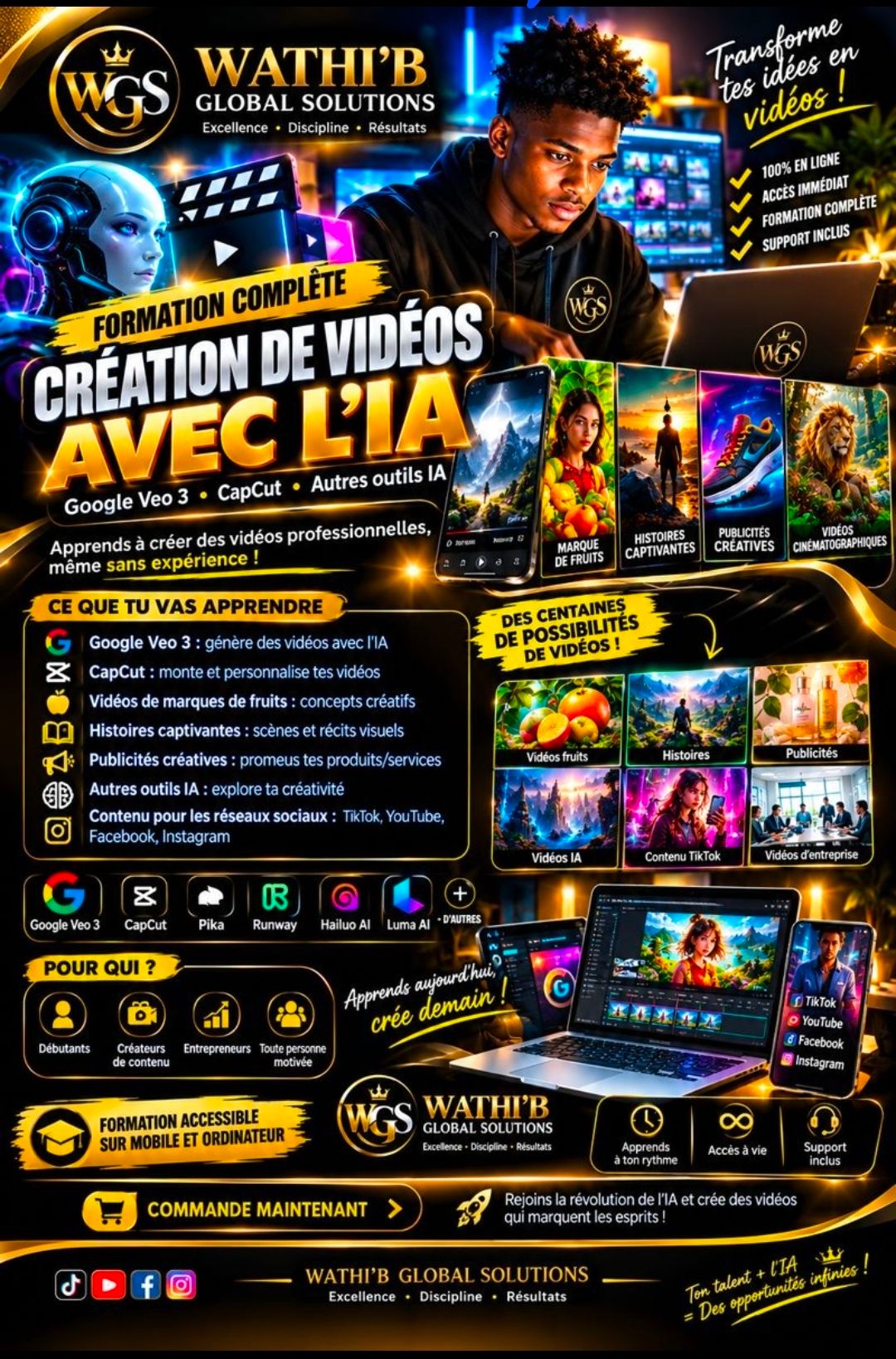🔥 FORMATION COMPLÈTE EN CRÉATION DES VIDÉOS IA | GOOGLE VEO 3, CAPCUT & AUTRES OUTILS