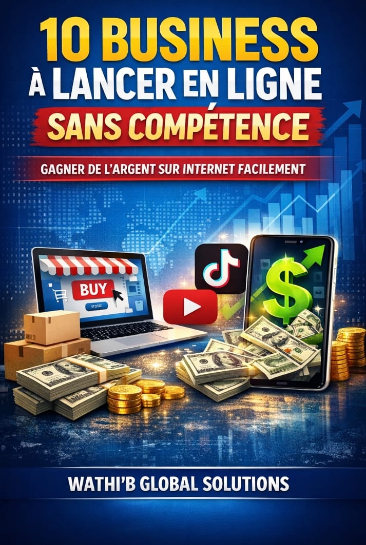 📘 10 Business en Ligne à Lancer Sans Compétence pour Commencer à Gagner de l’Argent sur Internet