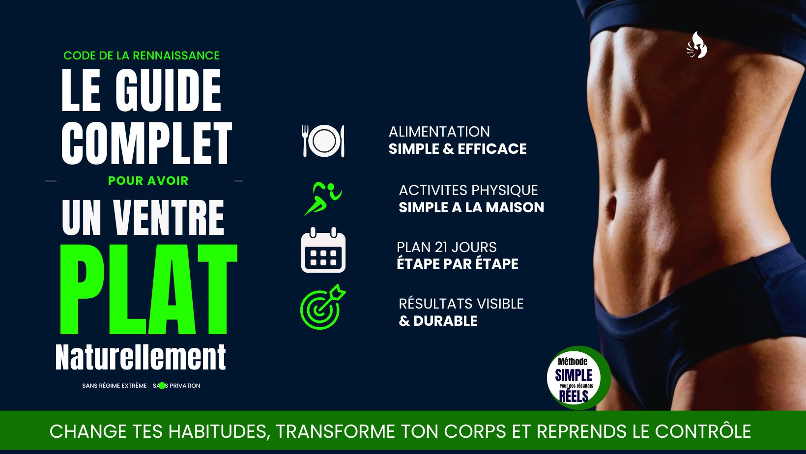 Ventre Plat en 21 Jours Sans Salle de Sport (100% Naturel)