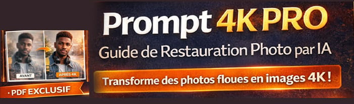 Prompt 4K PRO – Guide de Restauration Photo par IA