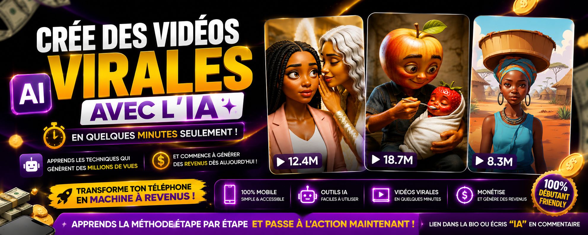 Formation Création de Vidéos IA Virales & Monétisables