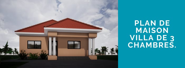 Plan de maison villa de 3 chambres 026