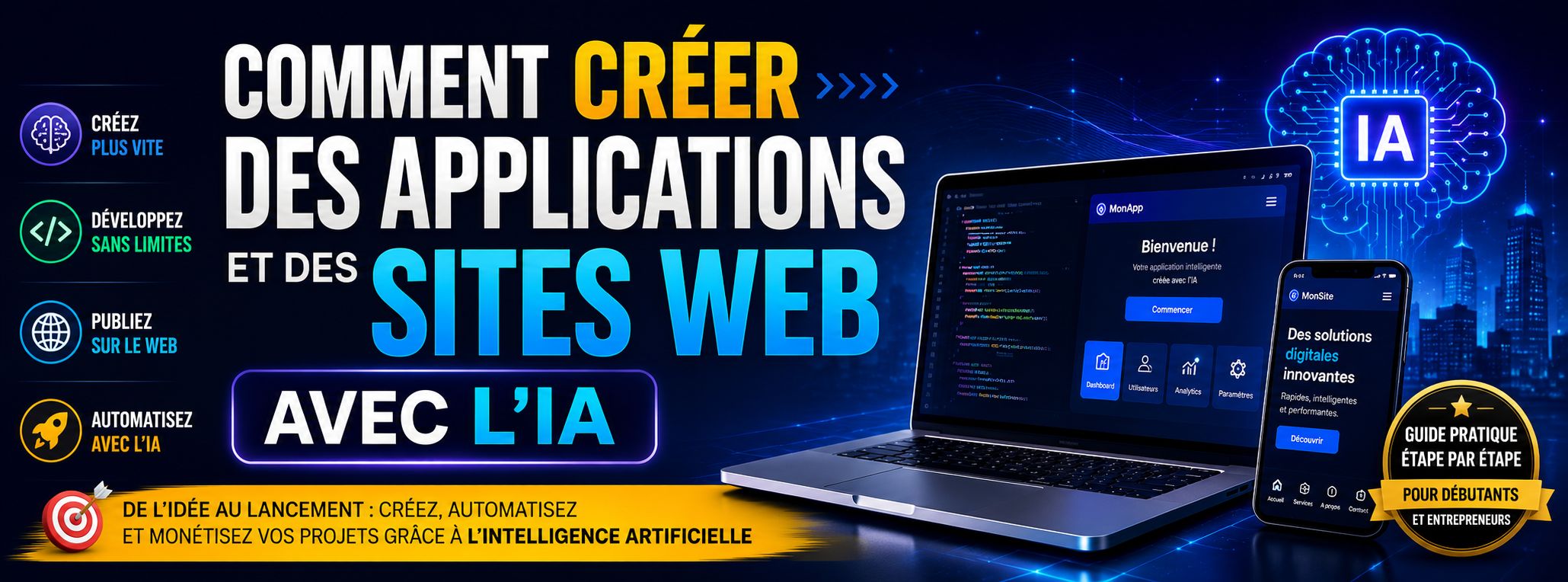 Comment créer des applications et des sites web grâce à l’IA