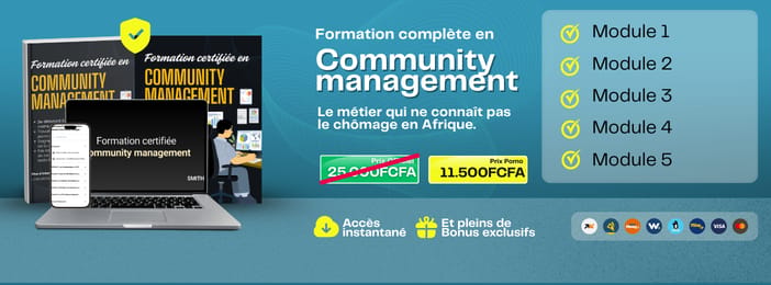 Gagne jusqu'à 350.000fr/ mois en devenant Community Manager