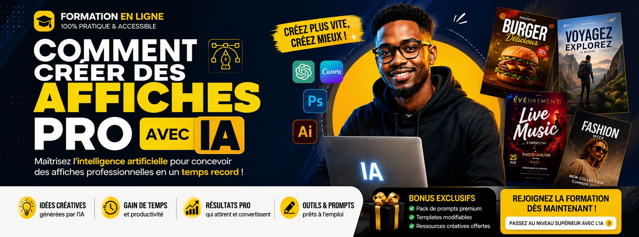 COMMENT CRÉER DES AFFICHES PRO AVEC IA