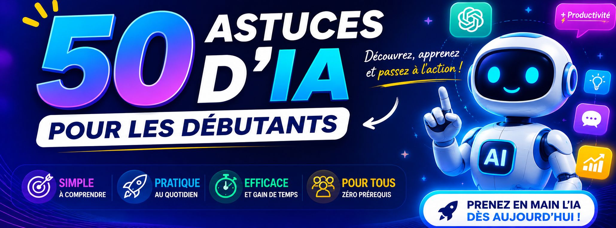 50 astuces d'IA pour les débutants