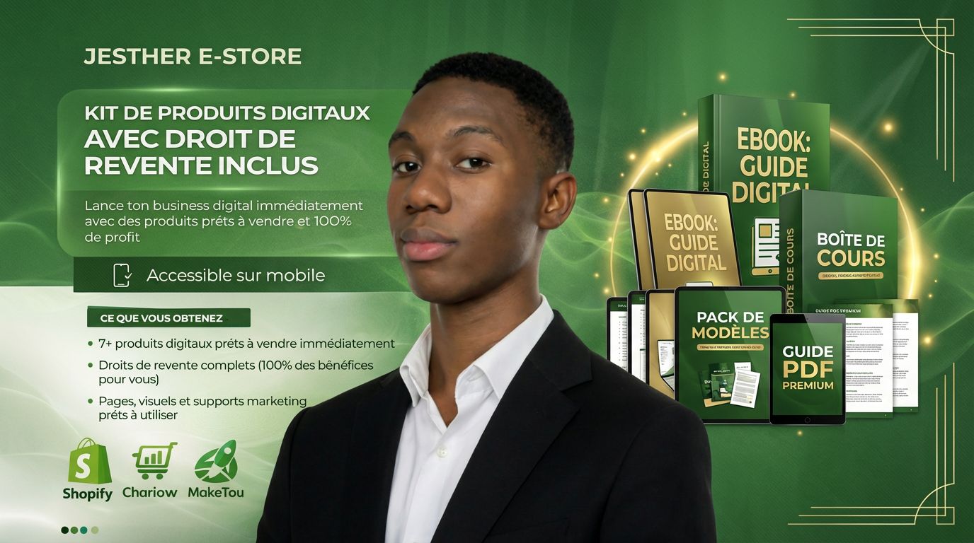 Digital resell kit : Lance ton business digital dès aujourd'hui sans crée un seul produit