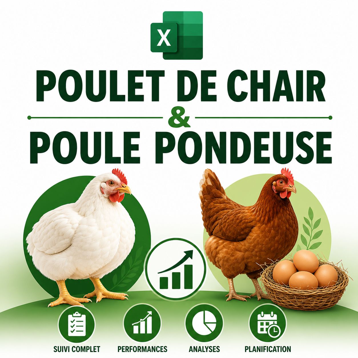 Poulet de chair et Poule pondeuse