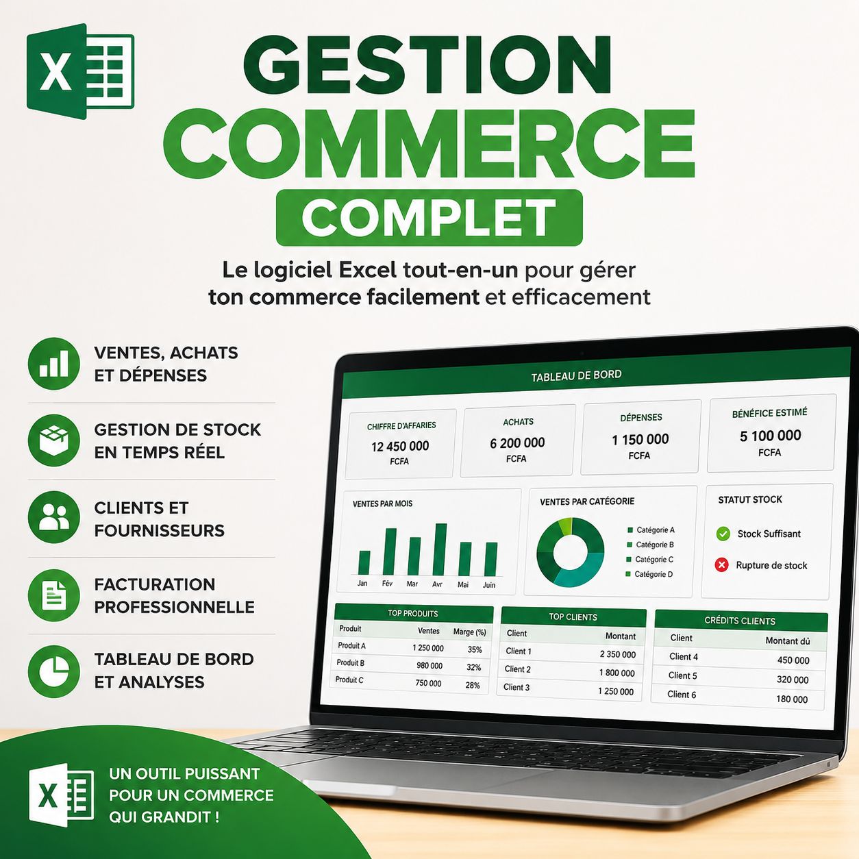 Logiciel Gestion de Stock très complet + Vidéo Guide